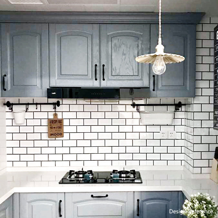 中國佛山瓷磚 China Foshan Basics 純色網紅花磚麵包磚墻磚亮光 LY754白色亮光黑線工字格墻磚 30×60cm