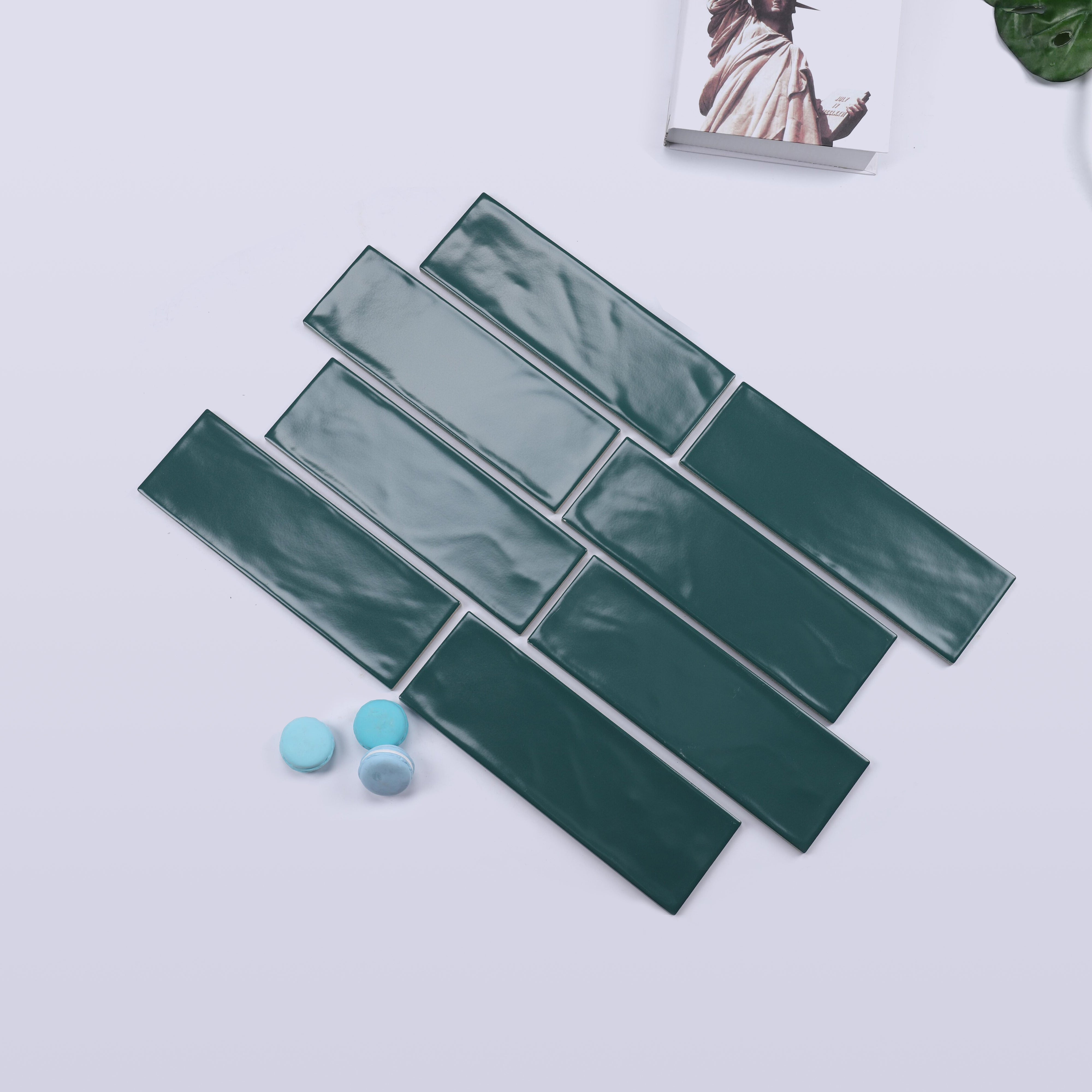 中國佛山瓷磚 China Foshan Basics 馬卡龍多彩純色啞光墻磚 MKL001 墨綠10×30cm