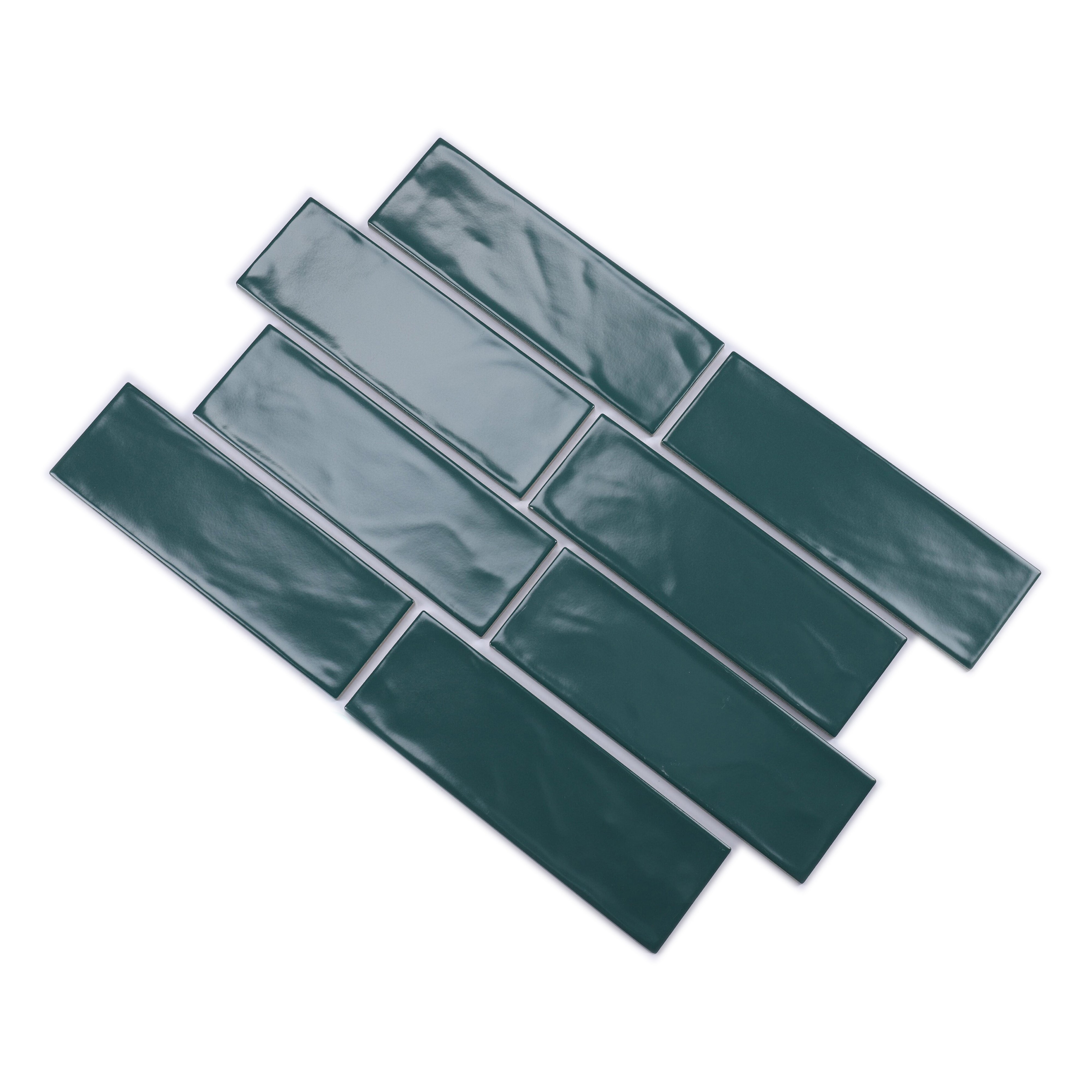 中國佛山瓷磚 China Foshan Basics 馬卡龍多彩純色啞光墻磚 MKL001 墨綠10×30cm