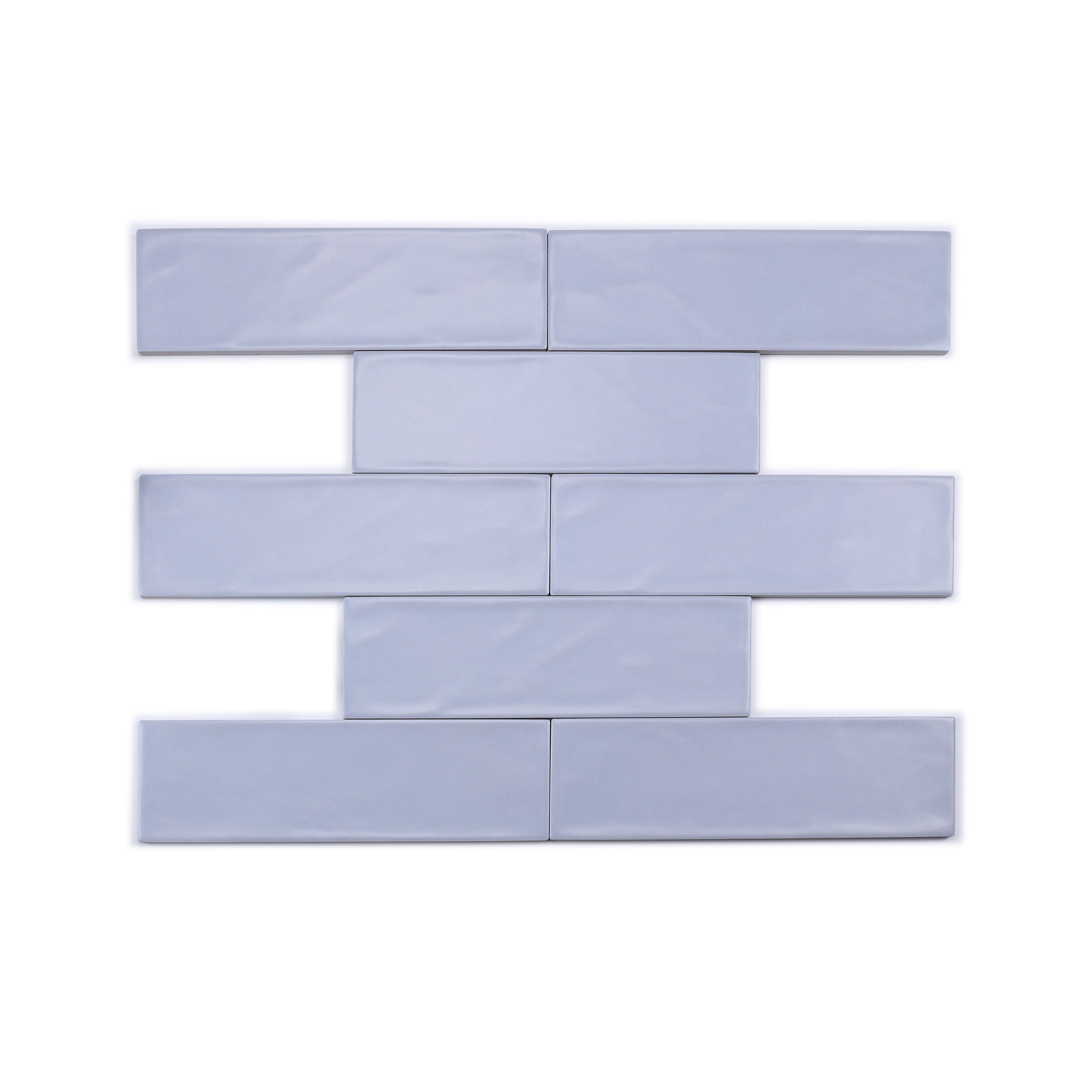 中國佛山瓷磚 China Foshan Basics 馬卡龍多彩純色啞光墻磚 MKL010淺藍10×30cm