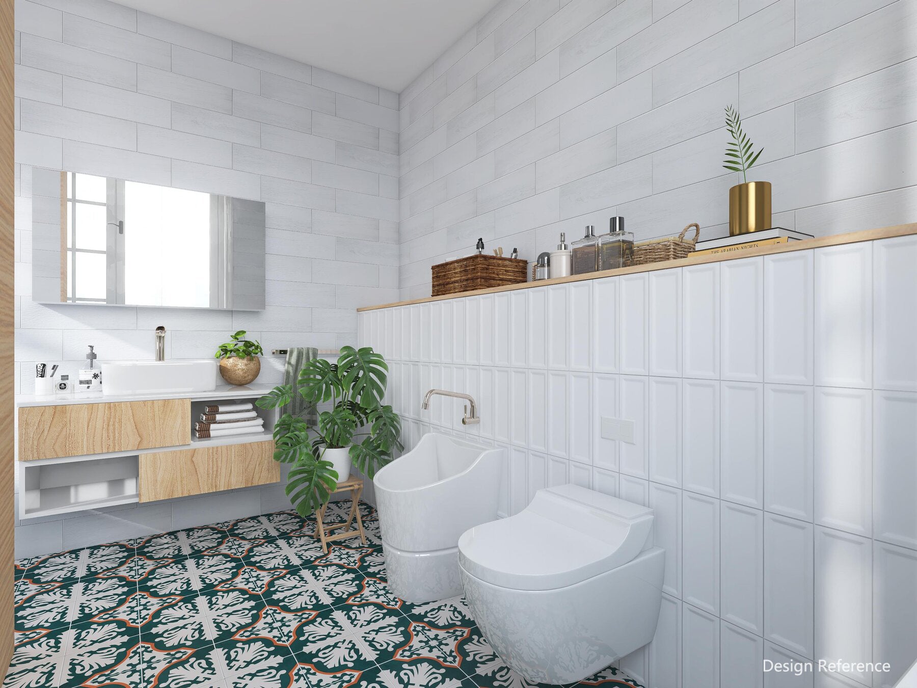 中國佛山瓷磚 China Foshan Basics 馬卡龍多彩純色啞光墻磚 MKLAMB022白色凹凸面 10×30cm