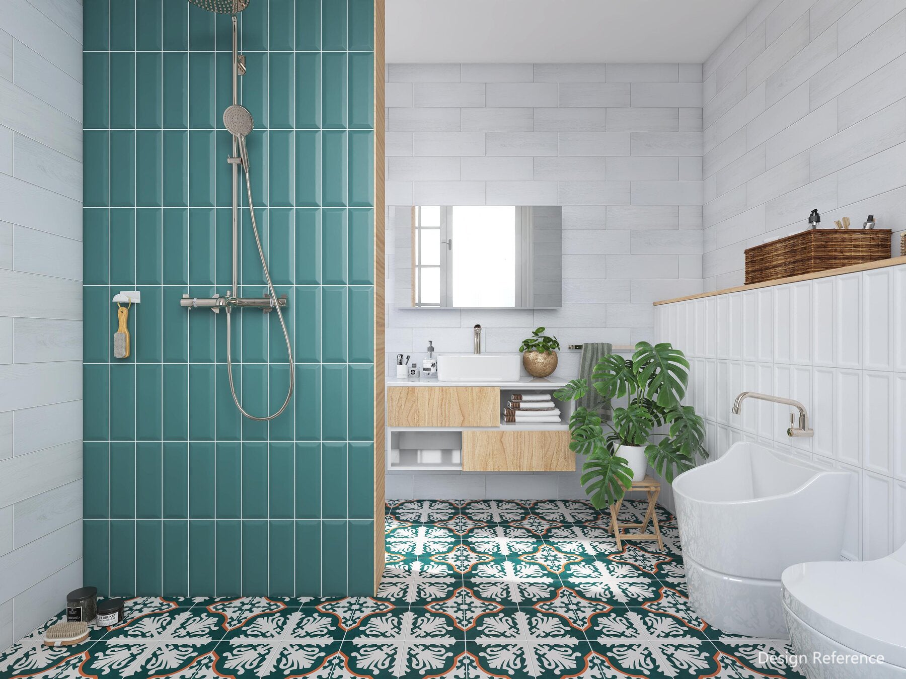 中國佛山瓷磚 China Foshan Basics 馬卡龍多彩純色啞光墻磚 MKLAMB022白色凹凸面 10×30cm