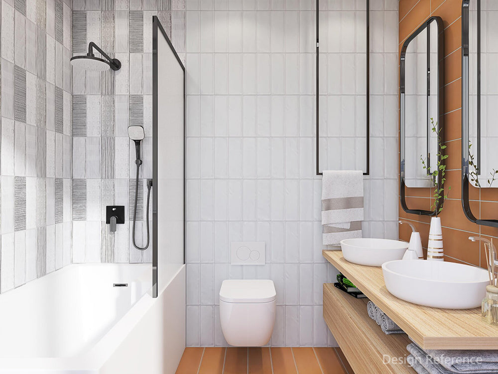 中國佛山瓷磚 China Foshan Basics 现代简约风格混装啞光墻磚 MKLHP011 現代灰(六面混發) 10×30cm