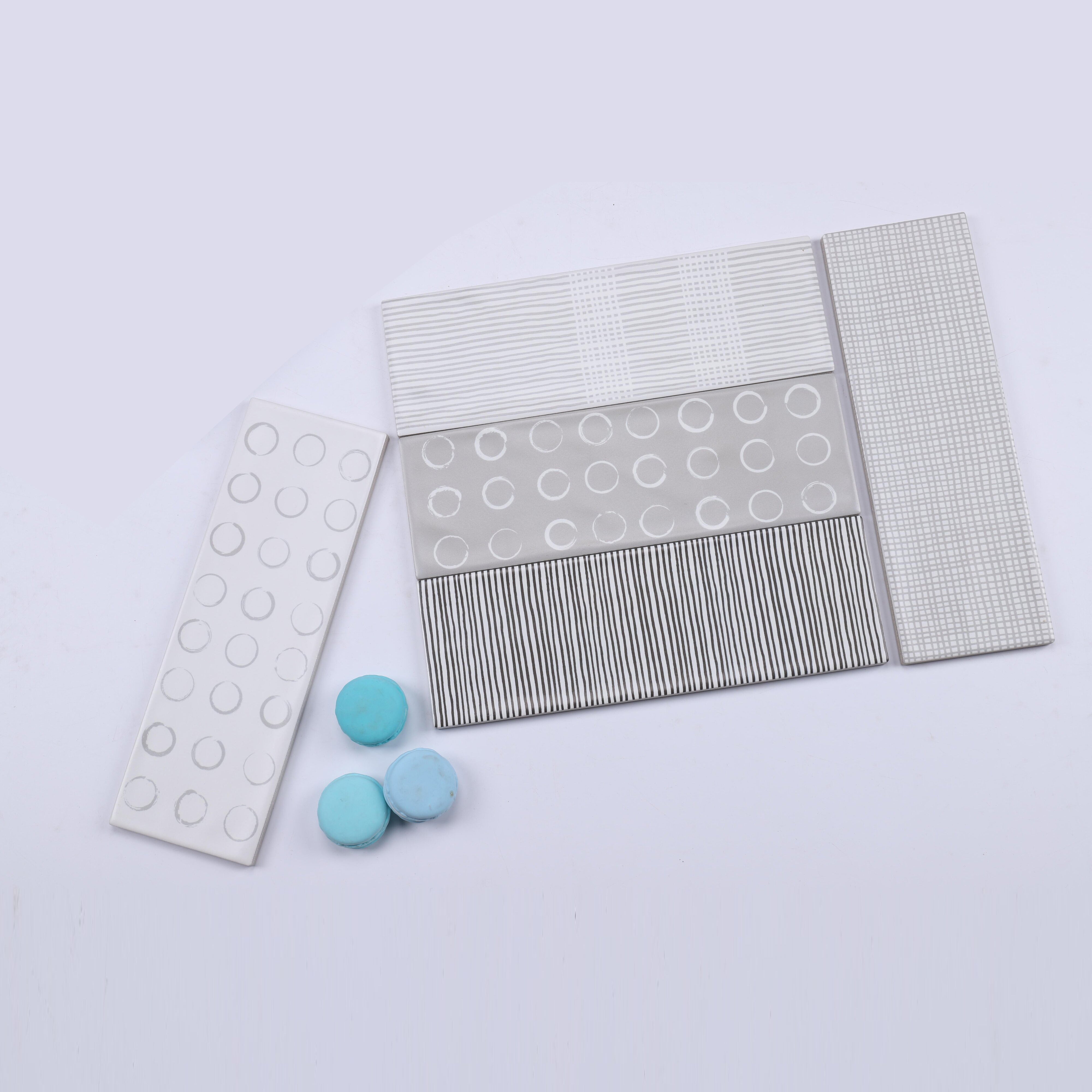 中國佛山瓷磚 China Foshan Basics 现代简约风格混装啞光墻磚 MKLHP011 現代灰(六面混發) 10×30cm