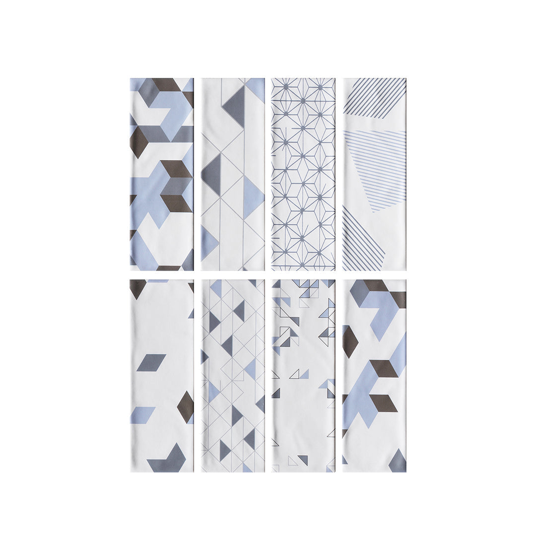 中國佛山瓷磚 China Foshan Basics 现代简约风格混装啞光墻磚 MKLHP012 現代藍(八面混發)10×30cm