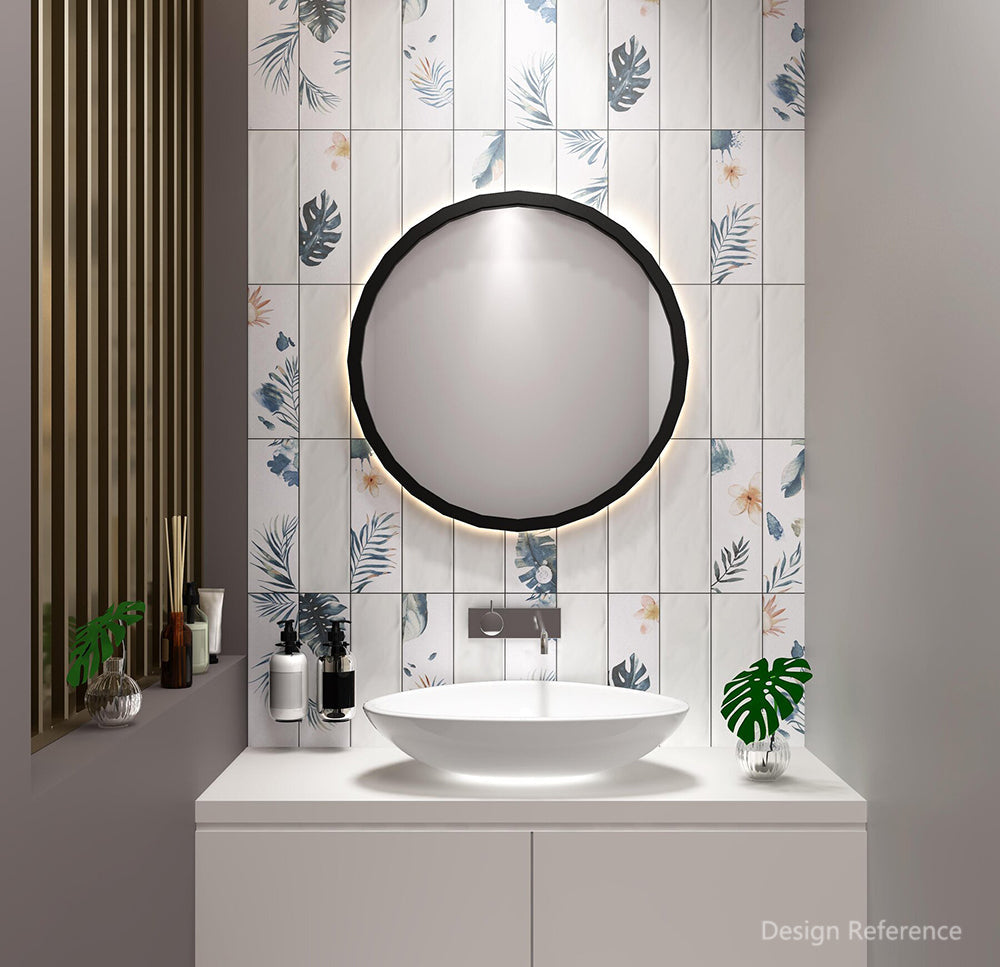 中國佛山瓷磚 China Foshan Basics 现代简约风格混装啞光墻磚 MKLHP012 現代藍(八面混發)10×30cm