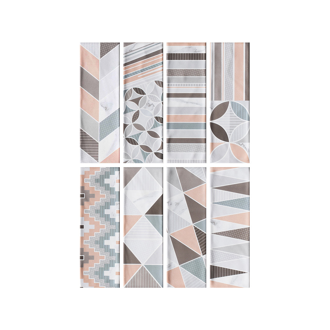 中國佛山瓷磚 China Foshan Basics 现代简约风格混装啞光墻磚 MKLHP013現代多彩(八面混發)10×30cm