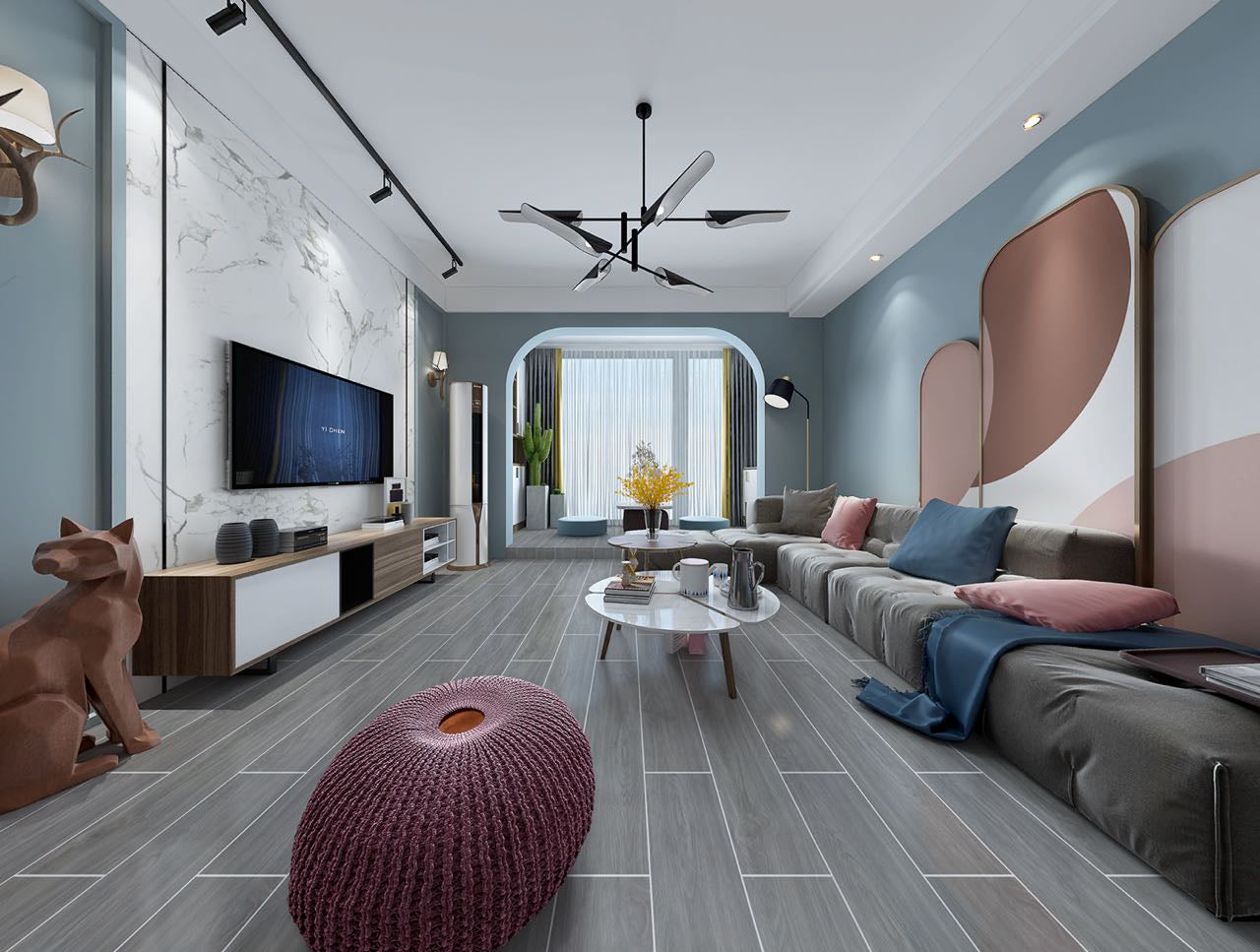 中國佛山磁磚 FOSHAN Tiles 木紋磚 Wood Grain Brick 地磚 啞光 N1015 20×100cm