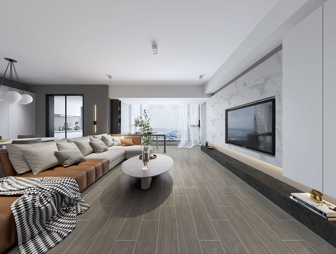 中國佛山磁磚 FOSHAN Tiles 木紋磚 Wood Grain Brick 地磚 啞光 N1016 20×100cm