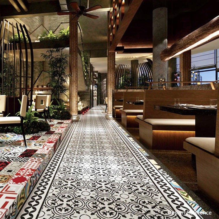 中國佛山瓷磚 China Foshan Basics 簡約北歐風格黑白啞光地磚墻磚 A3022 簡約北歐黑白花磚 30×30cm