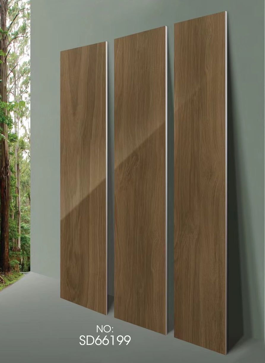中國佛山磁磚 FOSHAN Tiles 木紋磚 Wood Grain Brick 親膚釉面 地磚 啞光 SD66199 20×120cm