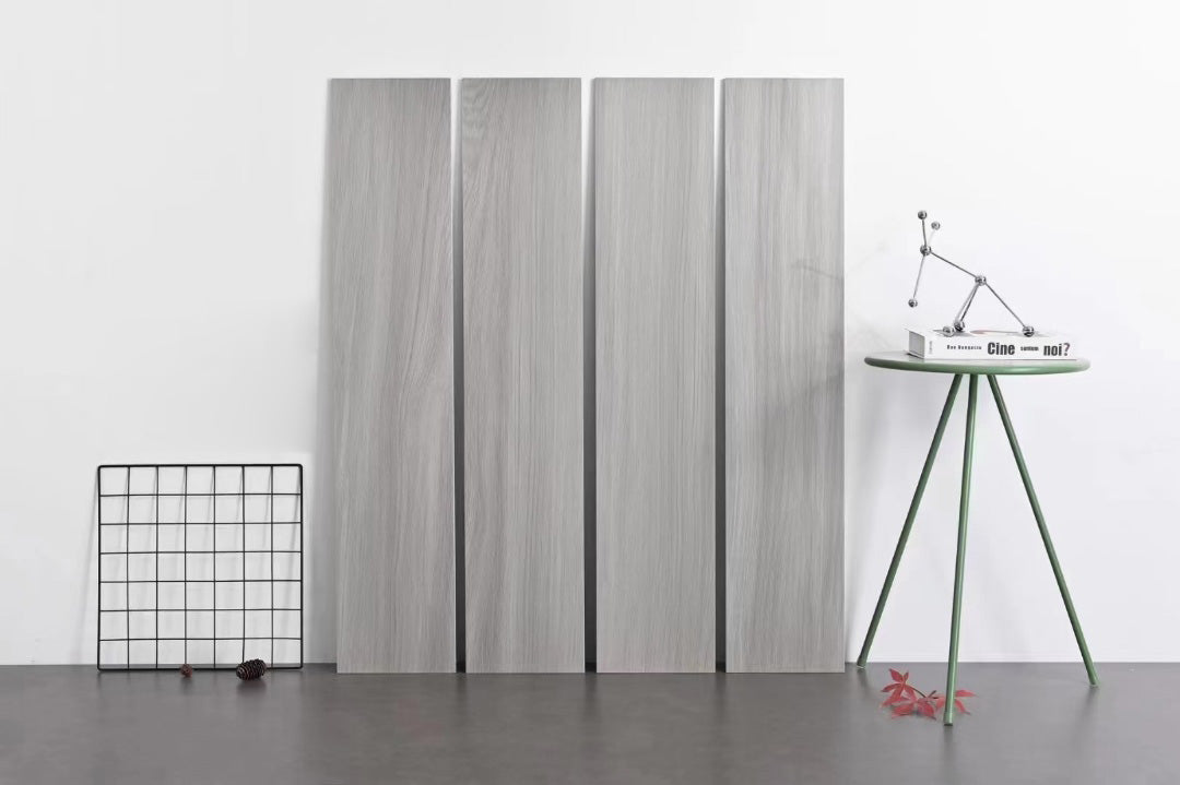 中國佛山磁磚 FOSHAN Tiles 木紋磚 Wood Grain Brick 親膚釉面 地磚 啞光 TMK883 20×100cm