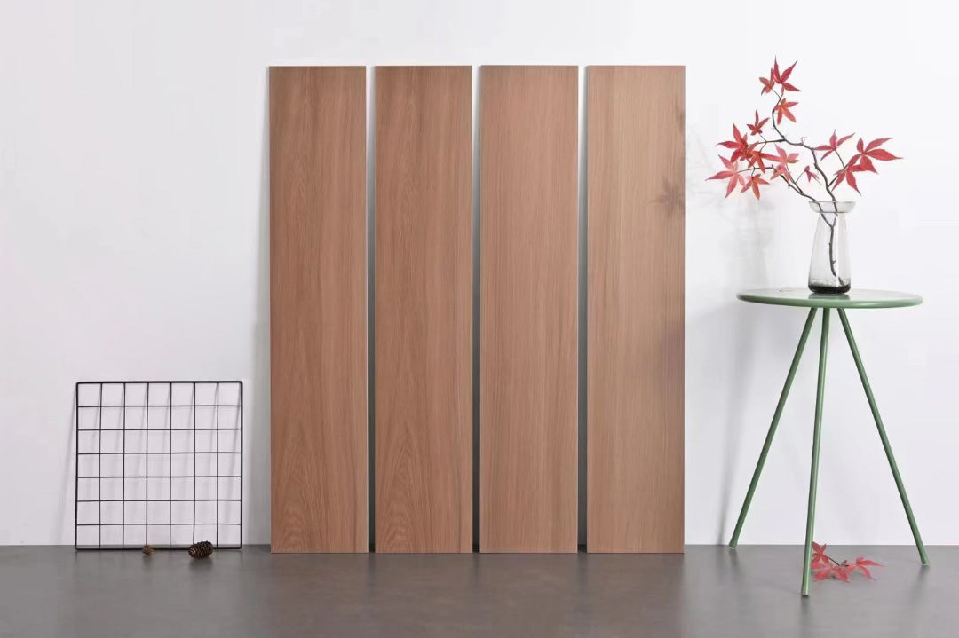 中國佛山磁磚 FOSHAN Tiles 木紋磚 Wood Grain Brick 親膚釉面 地磚 啞光 TMK884 20×100cm