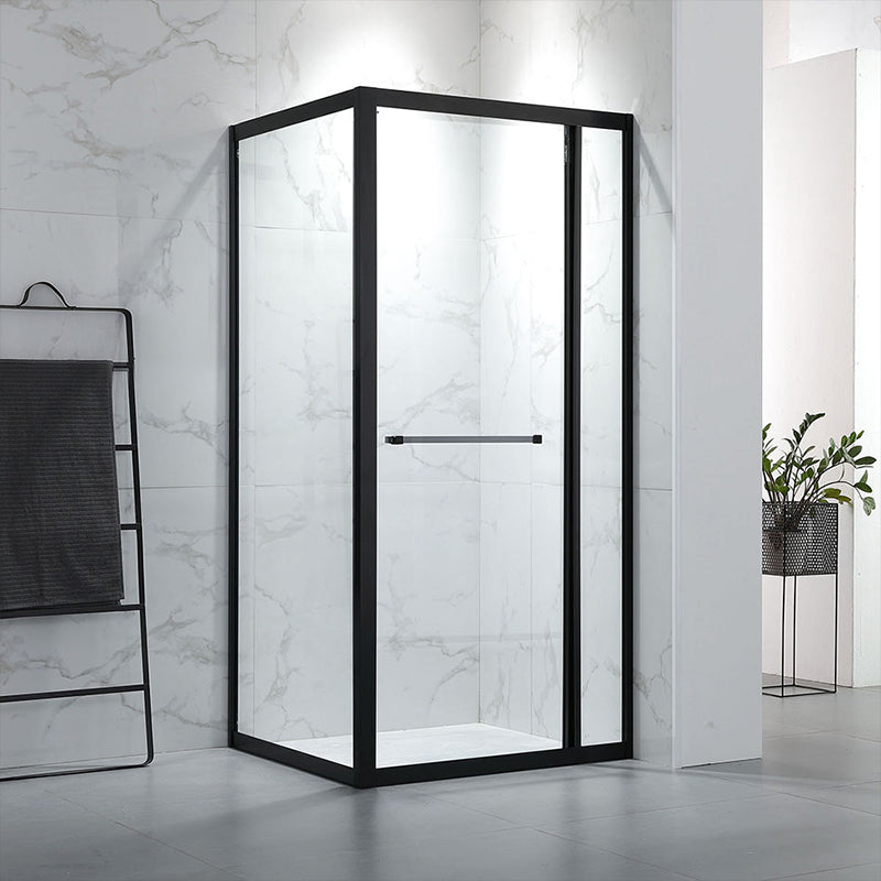 Bathroom Glass Sliding Doors Shower Screens 304Stainless Steel Tempered Glass 浴室屏風 浴屏 U62-1 L型 折疊門 慳空間 淋浴房 乾濕分離 啞黑 304不鏽鋼材質