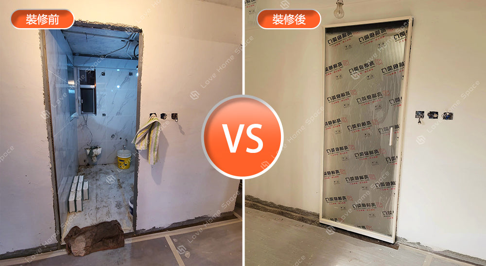 Modern Minimalist GHOST Sliding Door Aluminium Framed Glass Door 現代極簡門 幽靈門 掛壁式趟門 極窄邊框 鋁質門 玻璃門 琺瑯白+單面油砂長虹玻璃