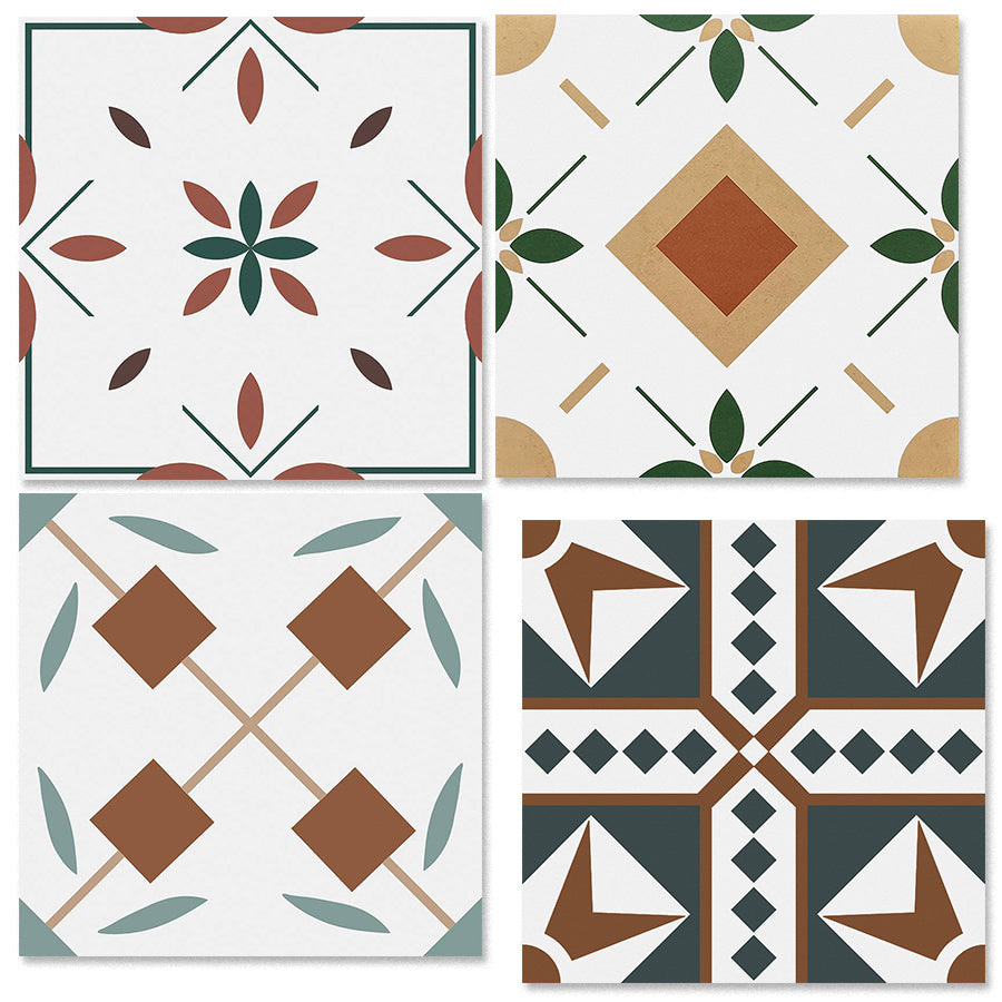 中國佛山瓷磚 China Foshan Tiles Encaustic Tiles 啞光地磚 牆磚F2137 F2153 F2154 F2156花磚 裝飾磚 混裝發貨 隨機圖案 20×20cm