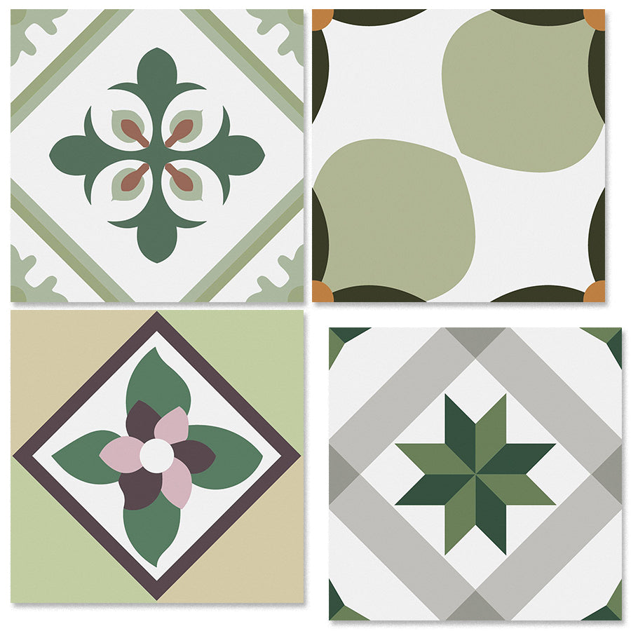 中國佛山瓷磚 China Foshan Tiles Encaustic Tiles 啞光地磚 牆磚F30561W F30562W F30563W F30564W花磚 裝飾磚 混裝發貨 隨機圖案 30×30cm