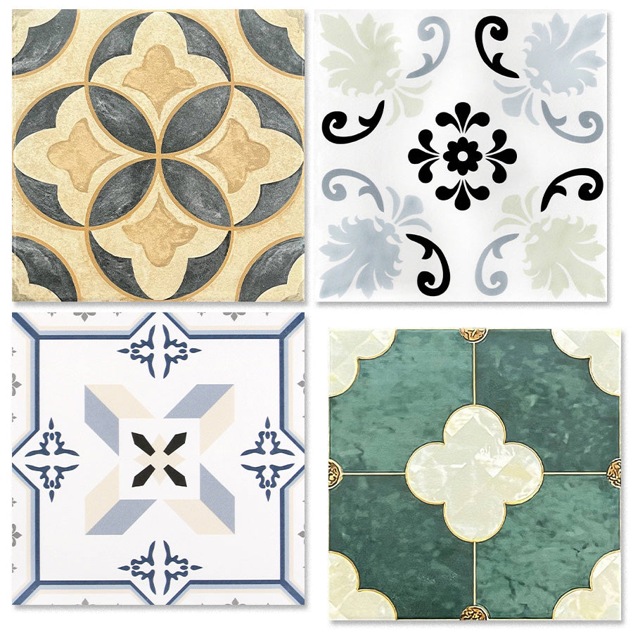 中國佛山瓷磚 China Foshan Tiles Encaustic Tiles 啞光地磚 牆磚20101 20126 F2149 F2151 花磚 裝飾磚 混裝發貨 隨機圖案 20×20cm