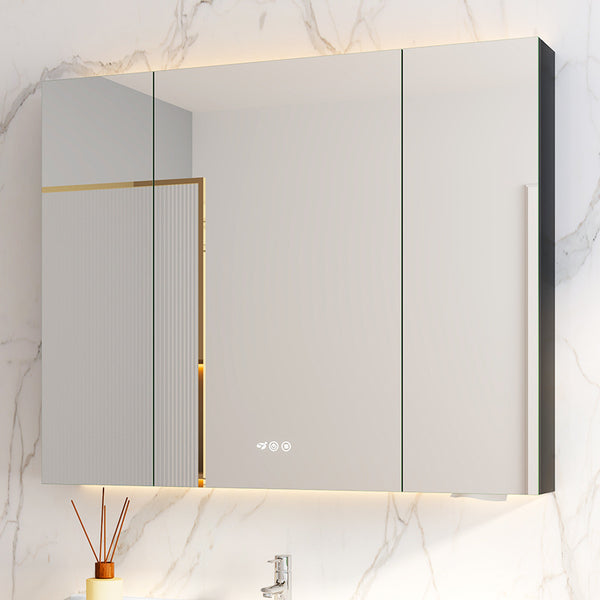 Bathroom Mirror Cabinets R80系列 LED燈鏡櫃 廁所衛生間鏡櫃 雙門 三門 不鏽鋼鏡櫃 Stainless Steel Bathroom Cabinets with Lights