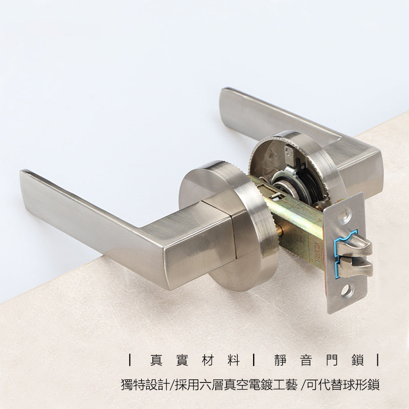 Door Lock Doors Handles Doors Hardware 標配款 F08系列 門鎖 門把手 冇鎖孔 浴室衛生間門鎖 方形拉手 一體鎖