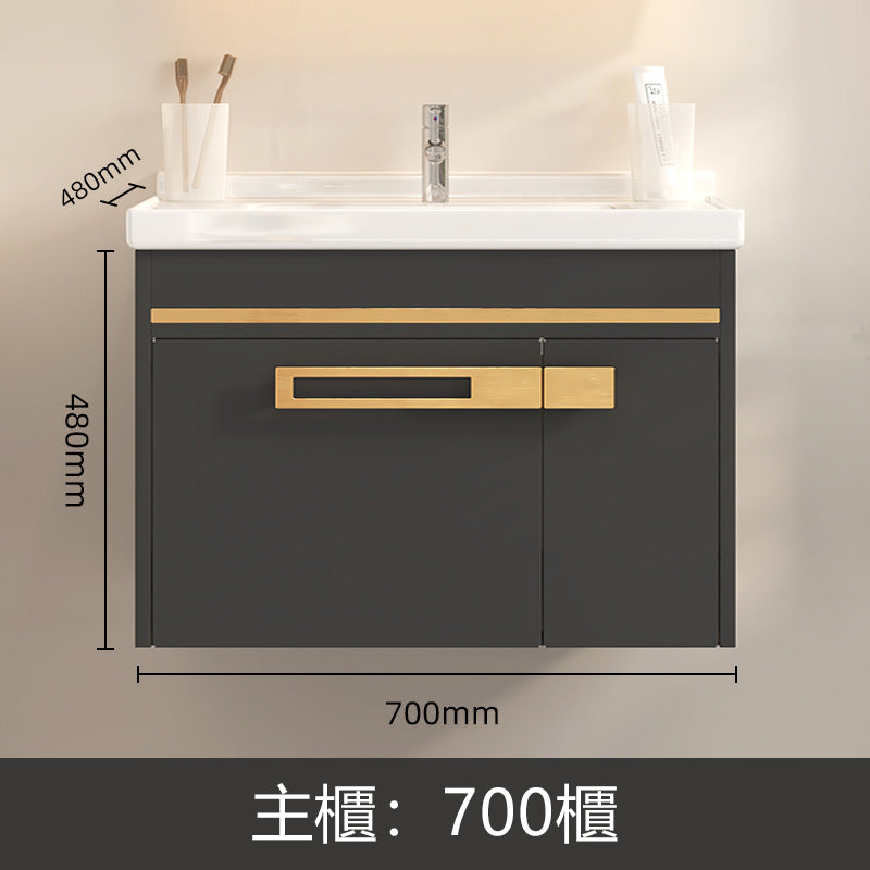 Bathroom Cabinets T153系列 掛壁式 廁所衛生間 浴室櫃 陶瓷一體盤 防水防潮 不鏽鋼材質 Stainless Steel Bathroom Cabinets