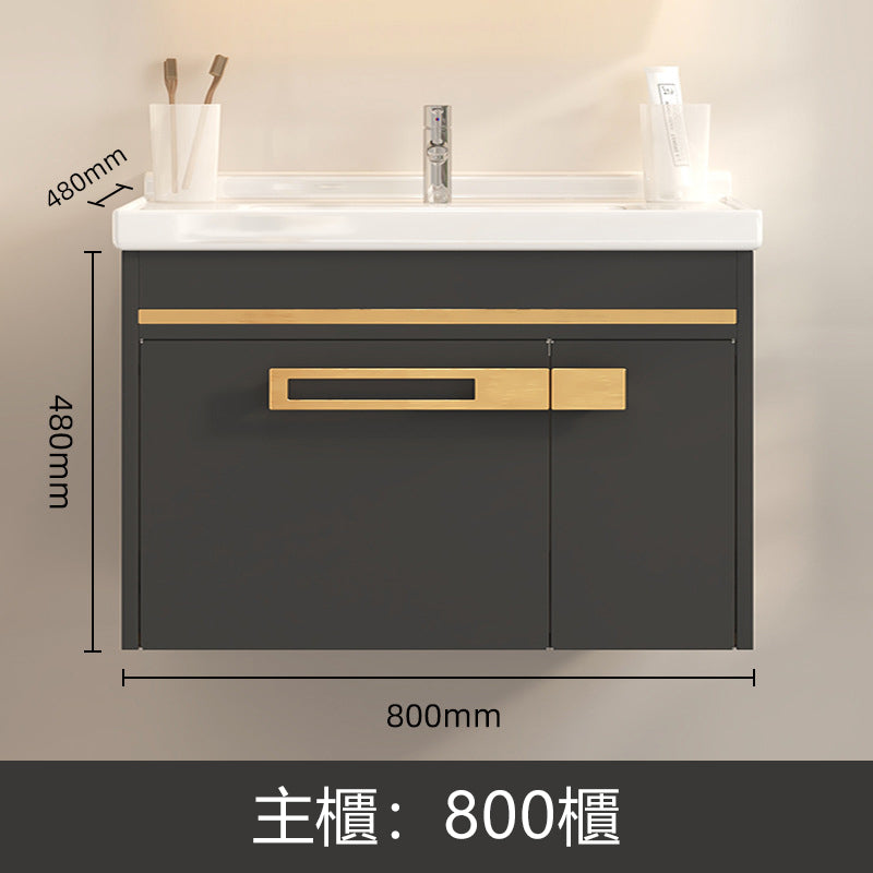 Bathroom Cabinets T153系列 掛壁式 廁所衛生間 浴室櫃 陶瓷一體盤 防水防潮 不鏽鋼材質 Stainless Steel Bathroom Cabinets