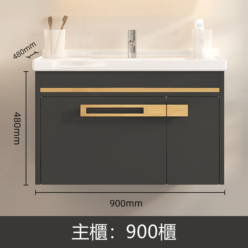 Bathroom Cabinets T153系列 掛壁式 廁所衛生間 浴室櫃 陶瓷一體盤 防水防潮 不鏽鋼材質 Stainless Steel Bathroom Cabinets