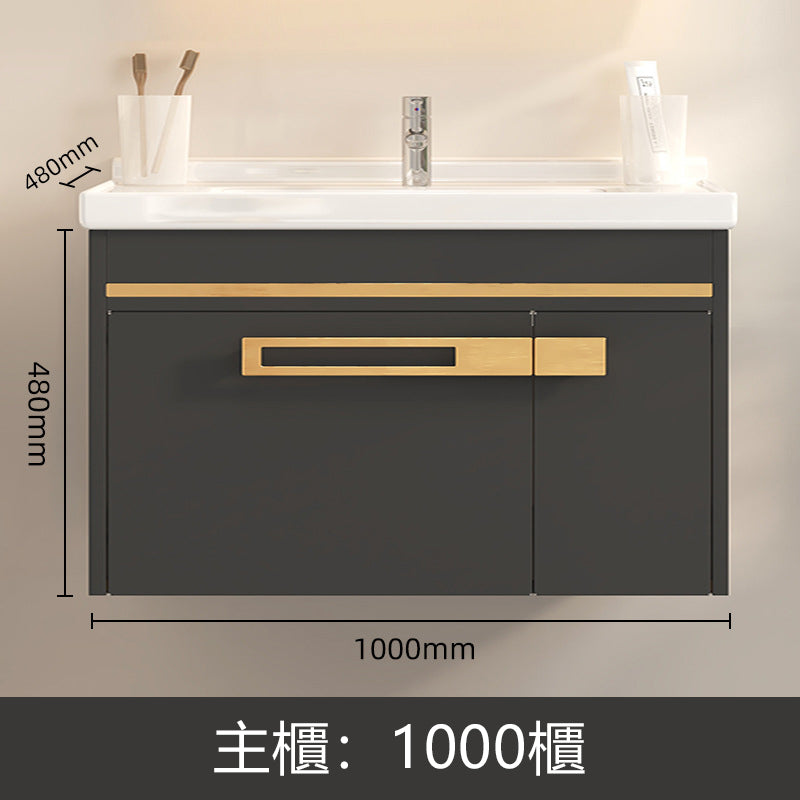 Bathroom Cabinets T153系列 掛壁式 廁所衛生間 浴室櫃 陶瓷一體盤 防水防潮 不鏽鋼材質 Stainless Steel Bathroom Cabinets