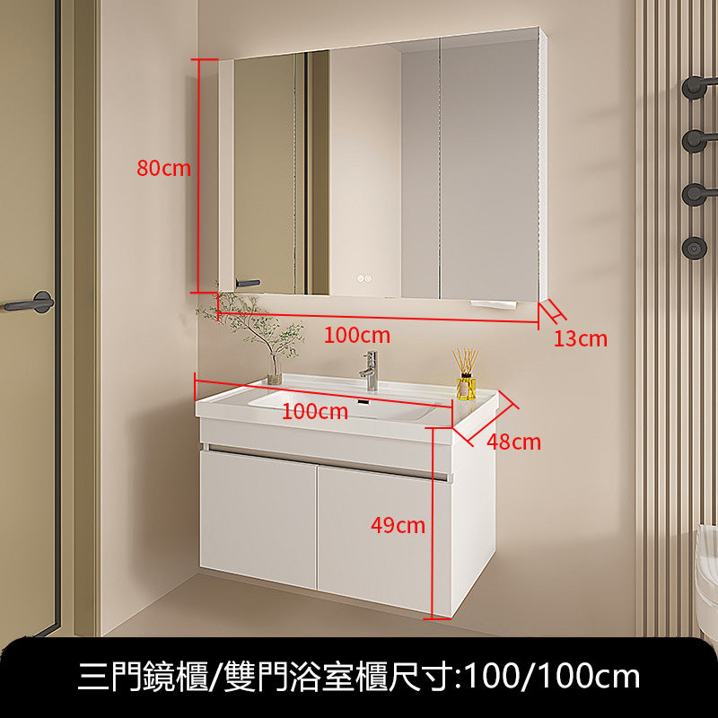 Bathroom Cabinets T162系列 掛壁式 廁所衛生間 鏡櫃 浴室櫃 防水防潮 不鏽鋼材質 Stainless Steel Mirror Bathroom Cabinets