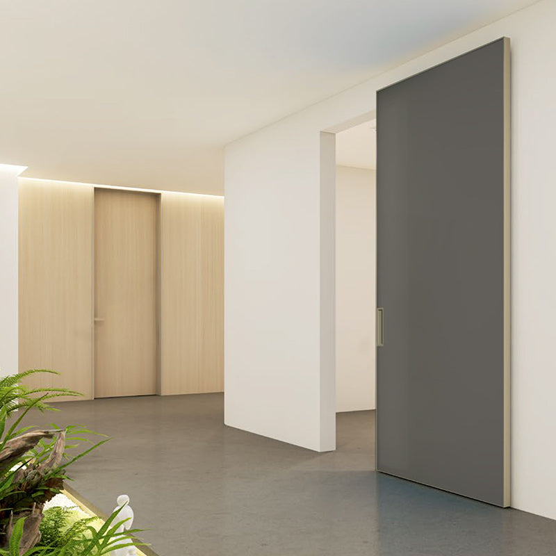 幽靈門 趟門 GHOST Sliding Door Modern Minimalist Aluminium Framed Door 鋁木門 現代極簡門 掛壁式趟門 極窄邊框 多色可選