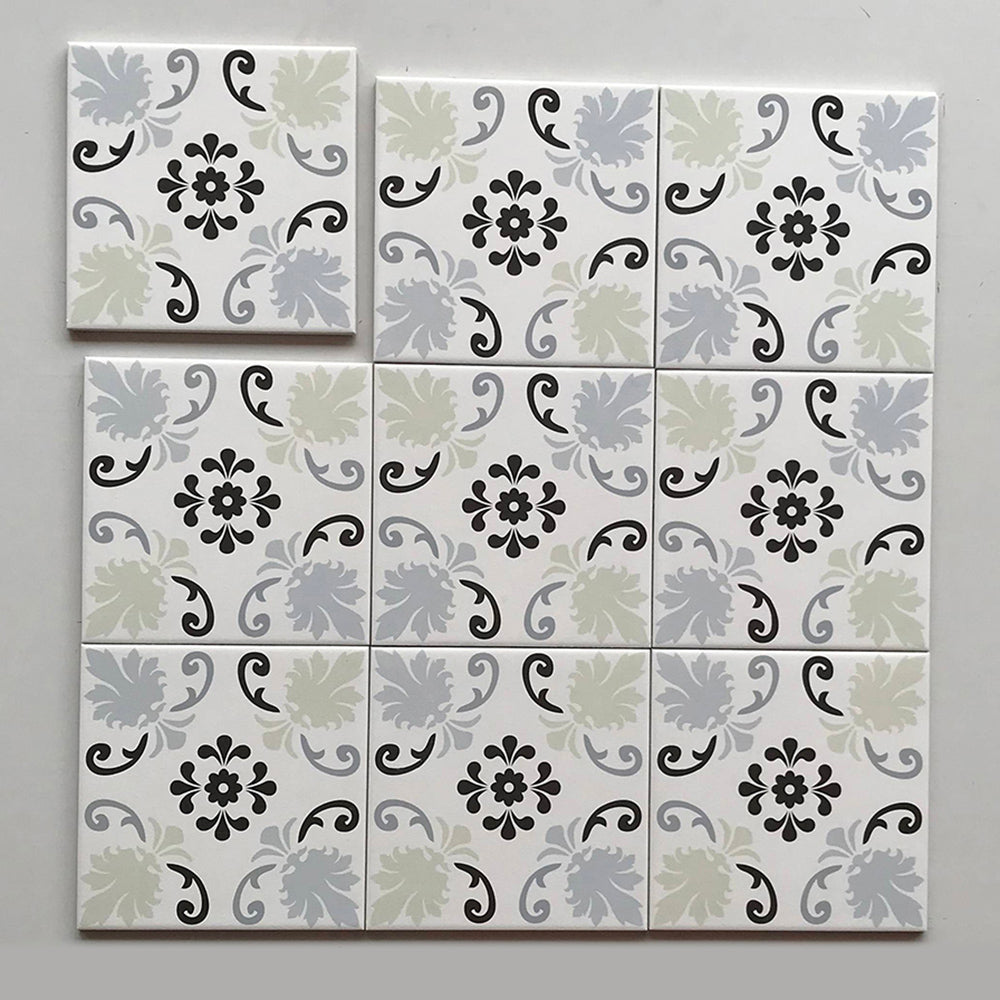 中國佛山瓷磚 China Foshan Tiles Encaustic Tiles 啞光地磚 牆磚20101 20126 F2149 F2151 花磚 裝飾磚 混裝發貨 隨機圖案 20×20cm