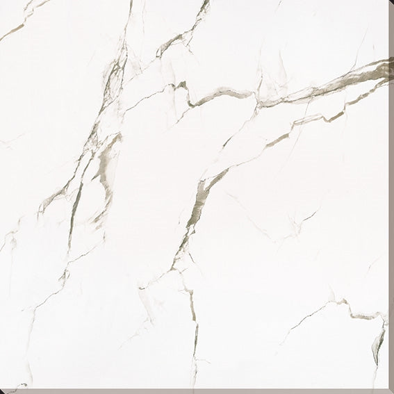 中國佛山磁磚 China Foshan Marble Tiles Glossy 大理石磁磚 連紋磁磚 地磚 牆磚 釉面磚 亮光面 雅士白6B6023 60×60cm