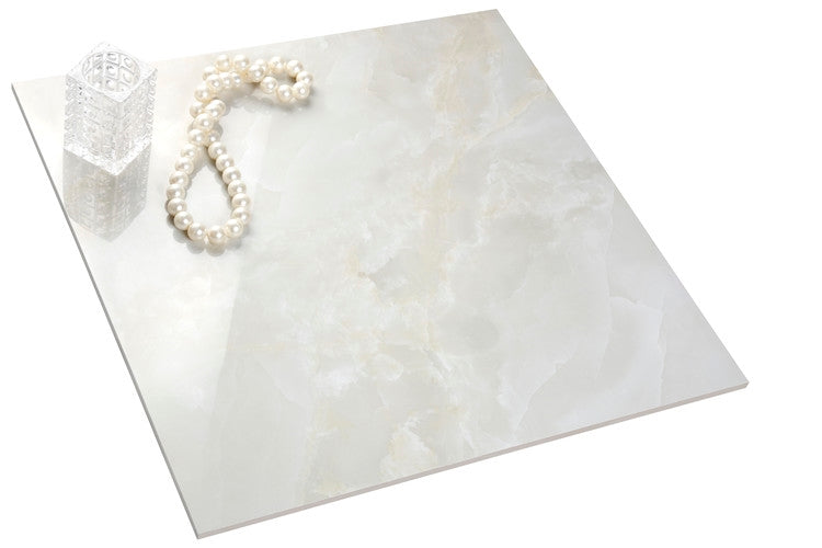 中國佛山磁磚 China Foshan Marble Tiles Glossy 大理石磁磚 連紋磁磚 地磚 牆磚 釉面磚 亮光面 卑斯白玉6B6036 60×60cm