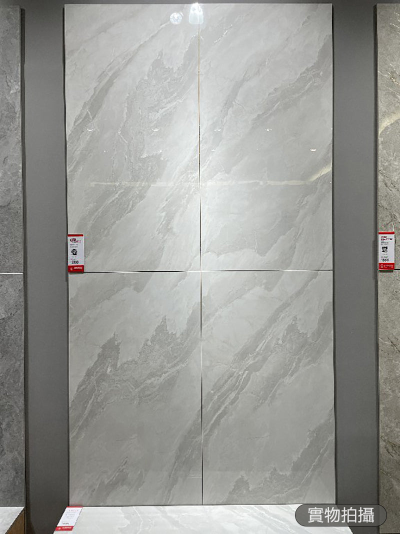 中國佛山瓷磚 China Foshan Marble Tiles Glossy 大理石瓷磚 連紋瓷磚 地磚 墻磚 釉面磚 亮光面 虎眼灰TC126306 60×120cm