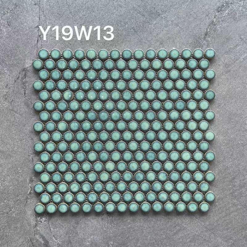 Mosaic Tiles 馬賽克瓷磚 Y19系列 29.2×32cm 圓珠系列 Penny Round Mosaic Tile Porcelain