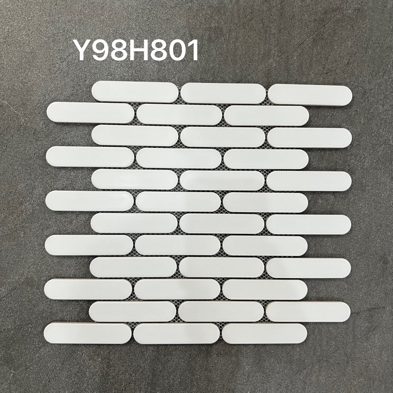 Rounded Rectangle Mosaic Tiles 馬賽克瓷磚 Y98H系列 30×30cm 未來光輪系列 多色可選 Porcelain