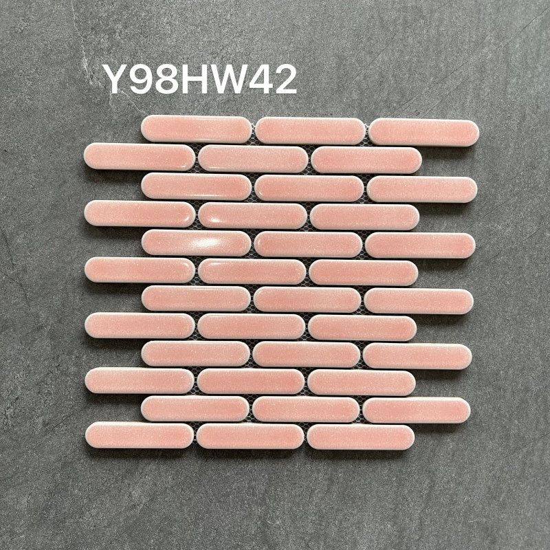 Rounded Rectangle Mosaic Tiles 馬賽克瓷磚 Y98H系列 30×30cm 未來光輪系列 多色可選 Porcelain