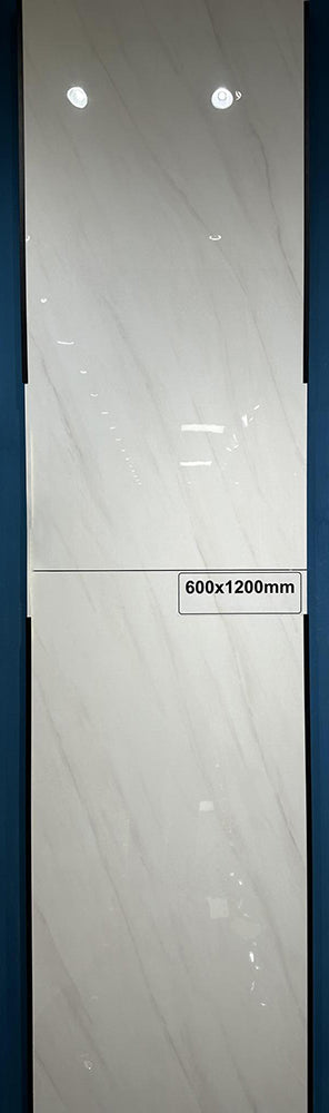 中國佛山瓷磚 China Foshan Marble Tiles Glossy 大理石瓷磚 連紋瓷磚 地磚 墻磚 釉面磚 亮光面 流溪白JM61202 60×120cm