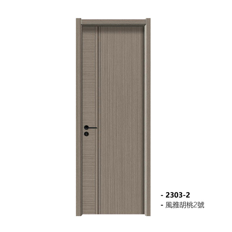 Carbon Crystal Wooden Doors  （包木框和門鎖）清雅胡桃1號 LS-2303-1 風雅胡桃2號 LS-2303-2 碳晶門 實木復合門 生態門 現代簡約風格 新西蘭松木門框 60mm
