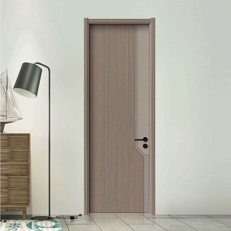 Carbon Crystal Wooden Doors  （包木框和門鎖）清雅胡桃1號+布紋 LS-2305-1 風雅胡桃2號 2305-2 碳晶門 實木復合門 生態門 現代簡約風格 新西蘭松木門框 60mm