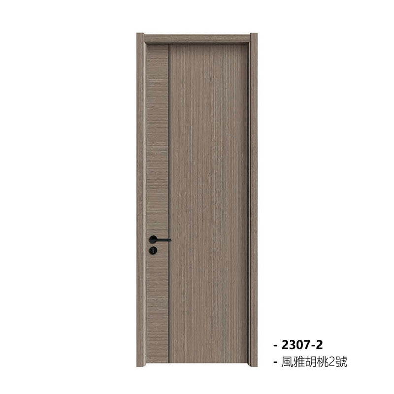 Carbon Crystal Wooden Doors  （包木框和門鎖）風雅胡桃2號 LS-2307-2 碳晶門 實木復合門 生態門 現代簡約風格 新西蘭松木門框 60mm