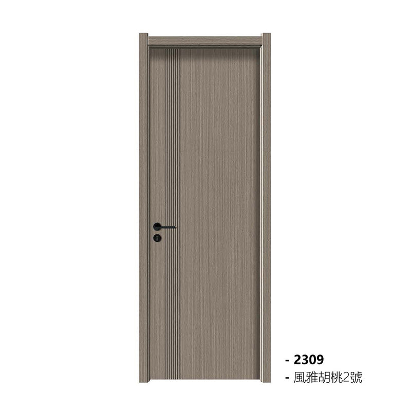 Carbon Crystal Wooden Doors  （包木框和門鎖）風雅胡桃2號 LS-2309 布蘭尼 LS-2309-8 碳晶門 實木復合門 生態門 現代簡約風格 新西蘭松木門框 60mm