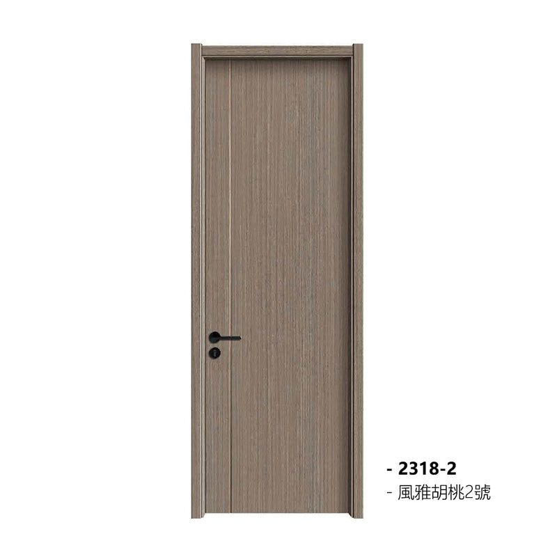 Carbon Crystal Wooden Doors  （包木框和門鎖）清雅胡桃1號 LS-2318-1 風雅胡桃2號 LS-2318-2 碳晶門 實木復合門 生態門 現代簡約風格 新西蘭松木門框 60mm