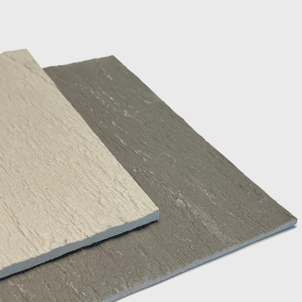 Flexible Stone 軟瓷 Veneer Sheet Interior and Exterior 柔性石材 真石質感 防水防潮 室內戶外可用 歲月石120x60cm中灰色038米白色052
