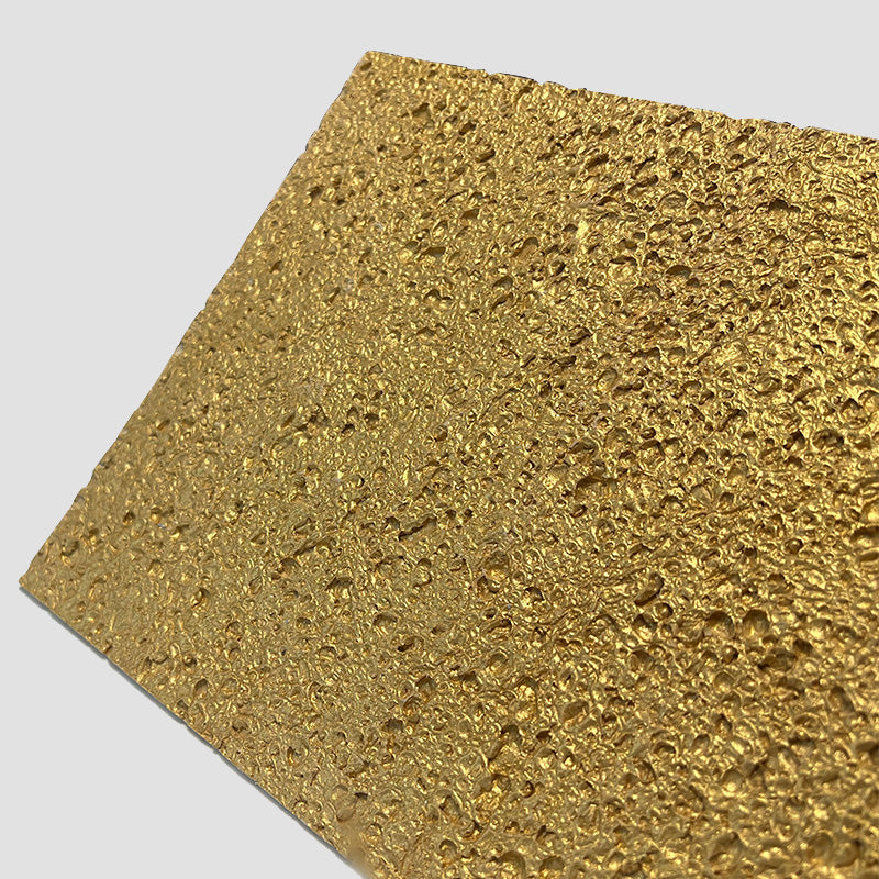 Flexible Stone 軟瓷 Veneer Sheet Interior and Exterior 柔性石材 真石質感 防水防潮 室內戶外可用 發泡鋁合金240x60cm金屬銀 金屬黃金