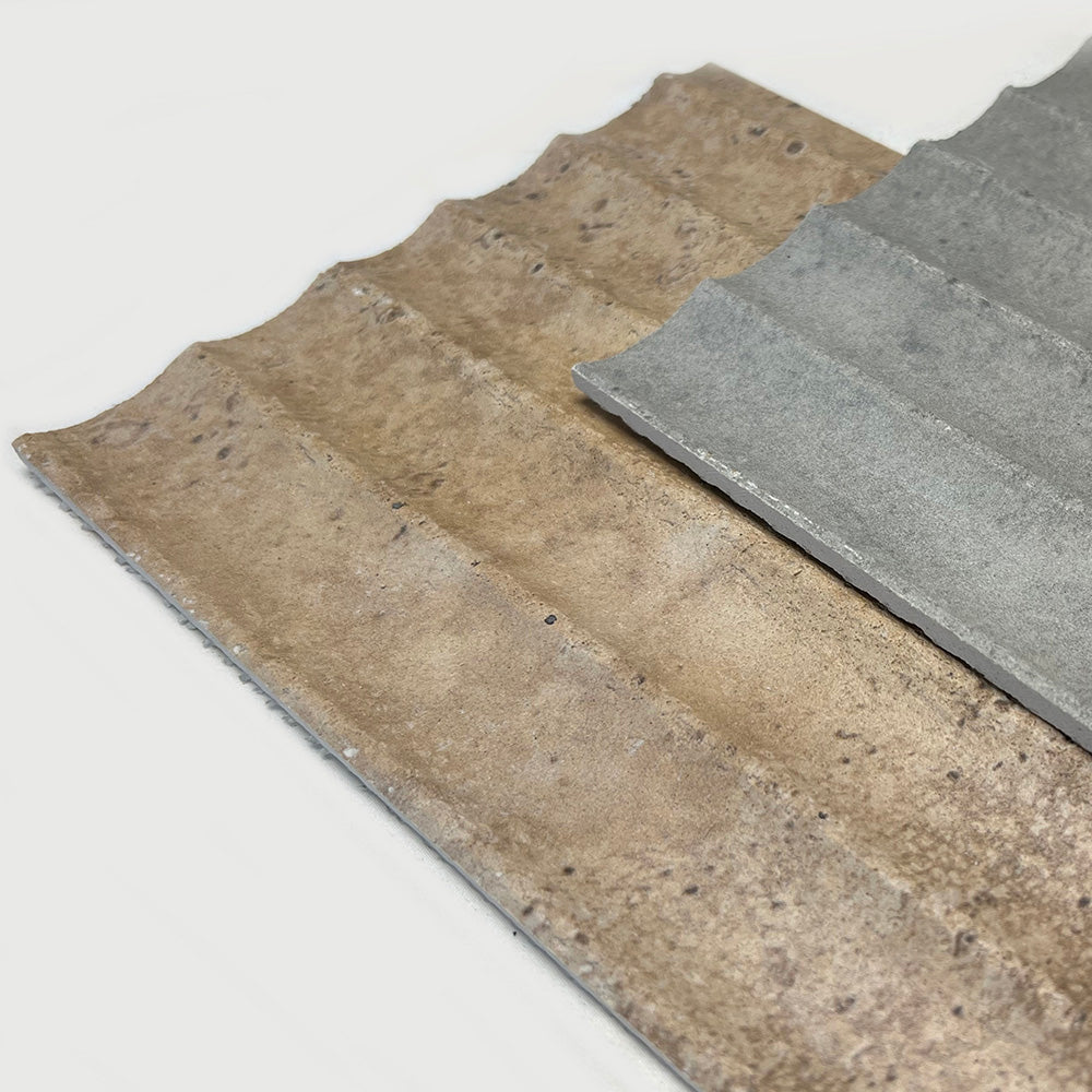 Flexible Stone 軟瓷 Veneer Sheet Interior and Exterior 柔性石材 真石質感 防水防潮 室內戶外可用 雲砂羅馬柱278x60cm棕黃色 MF00106122