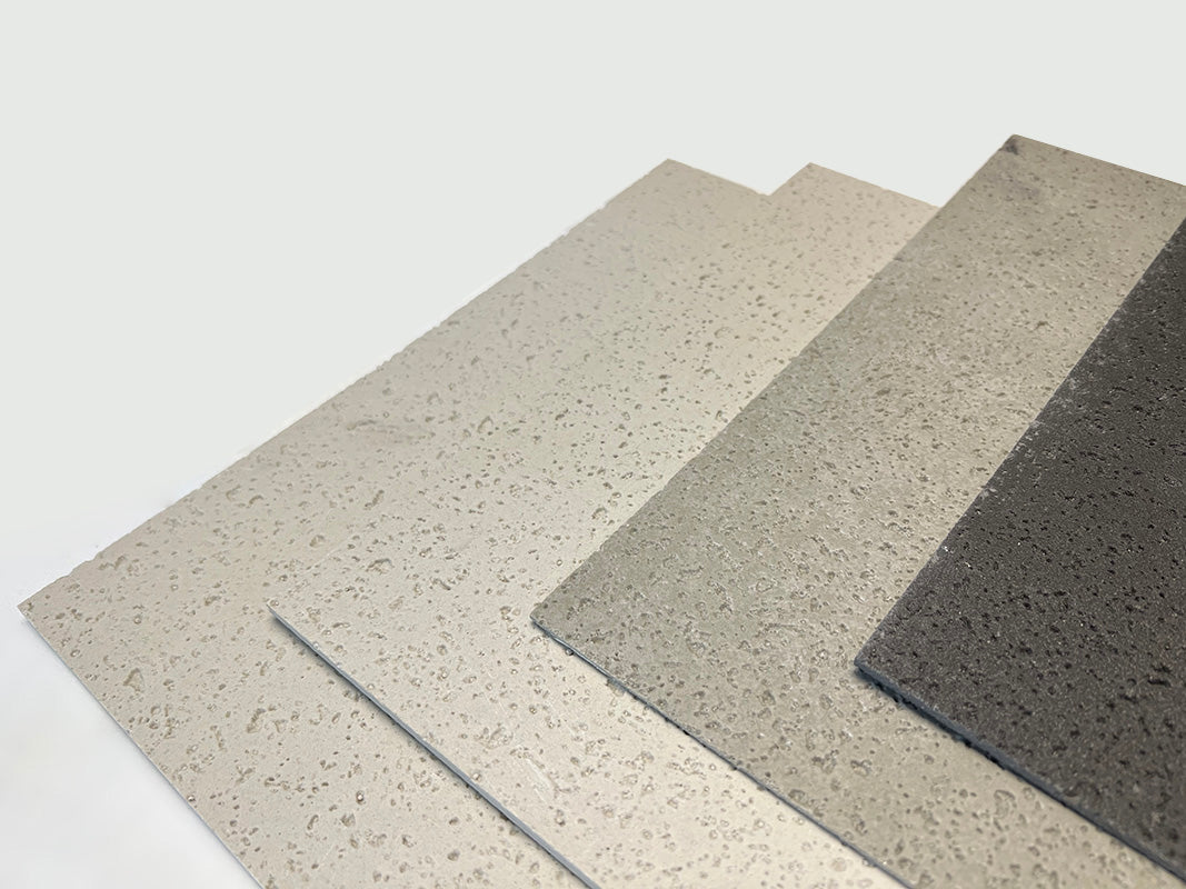 Flexible Stone 軟瓷 Veneer Sheet Interior and Exterior 柔性石材 真石質感 防水防潮 室內戶外可用 新洞石60x300cm純白050米白052淺灰031深灰043