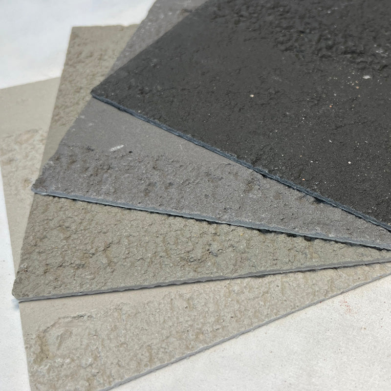 Flexible Stone 軟瓷 Veneer Sheet Interior and Exterior 柔性石材 真石質感 防水防潮 室內戶外可用 丹霞夯土240x58cm米白色052灰白色030淺灰色031深灰色043