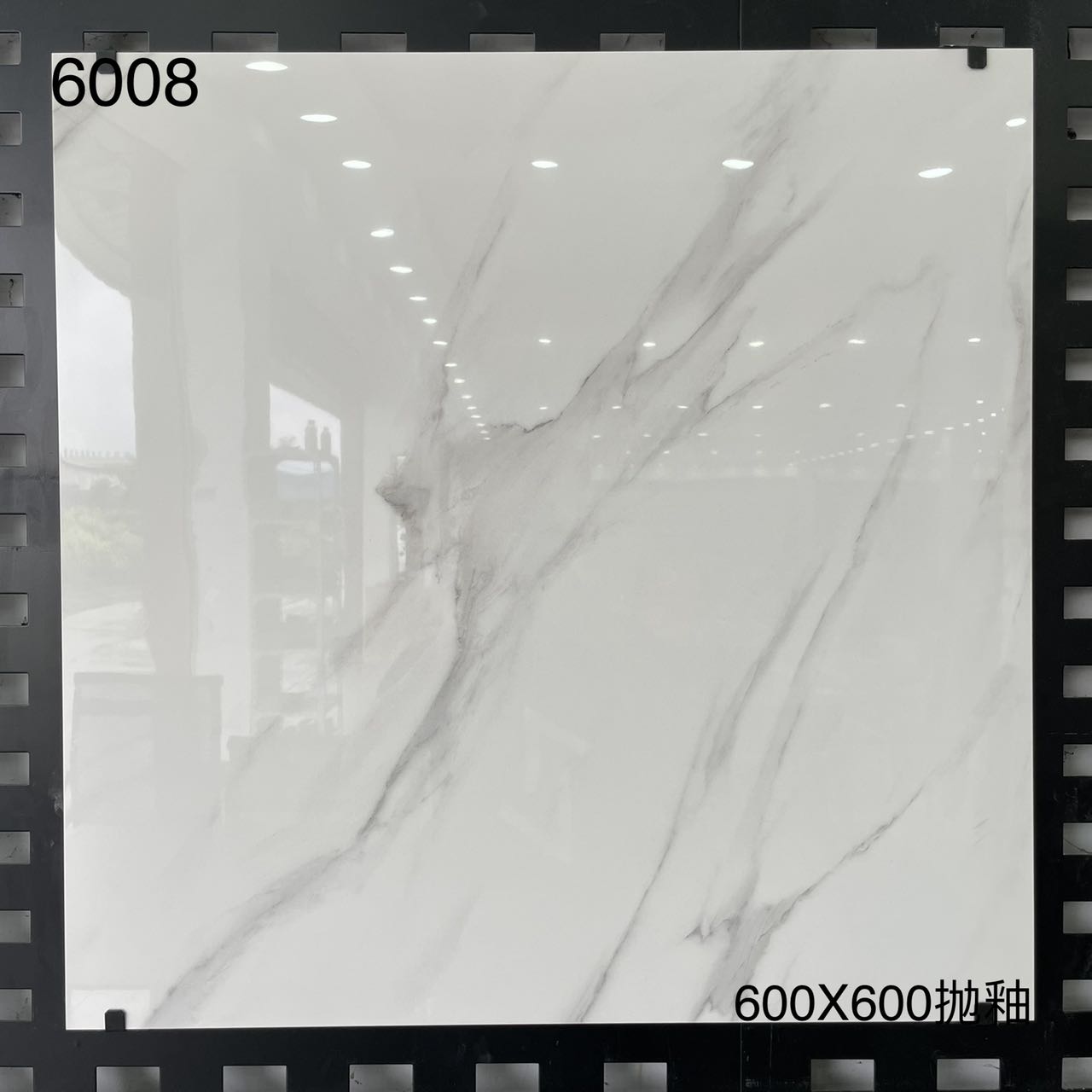 中國佛山瓷磚 China Foshan Marble Tiles Glossy 大理石瓷磚 連紋瓷磚 地磚 墻磚 釉面磚 亮光面 6008 60×60cm