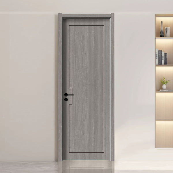 Carbon Crystal Wooden Doors  （包木框和門鎖）莫蘭迪灰LS-6630 碳晶門 實木復合門 生態門 現代簡約風格 新西蘭松木門框 70mm
